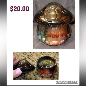 Colorful mushroom jar